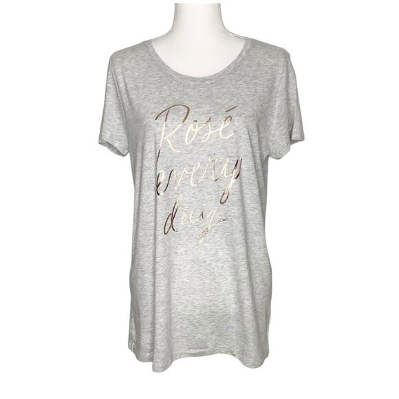 Gap Favorite Gray Rose Every Day Crew Neck Tee Large NWT - Picture 1 of 6